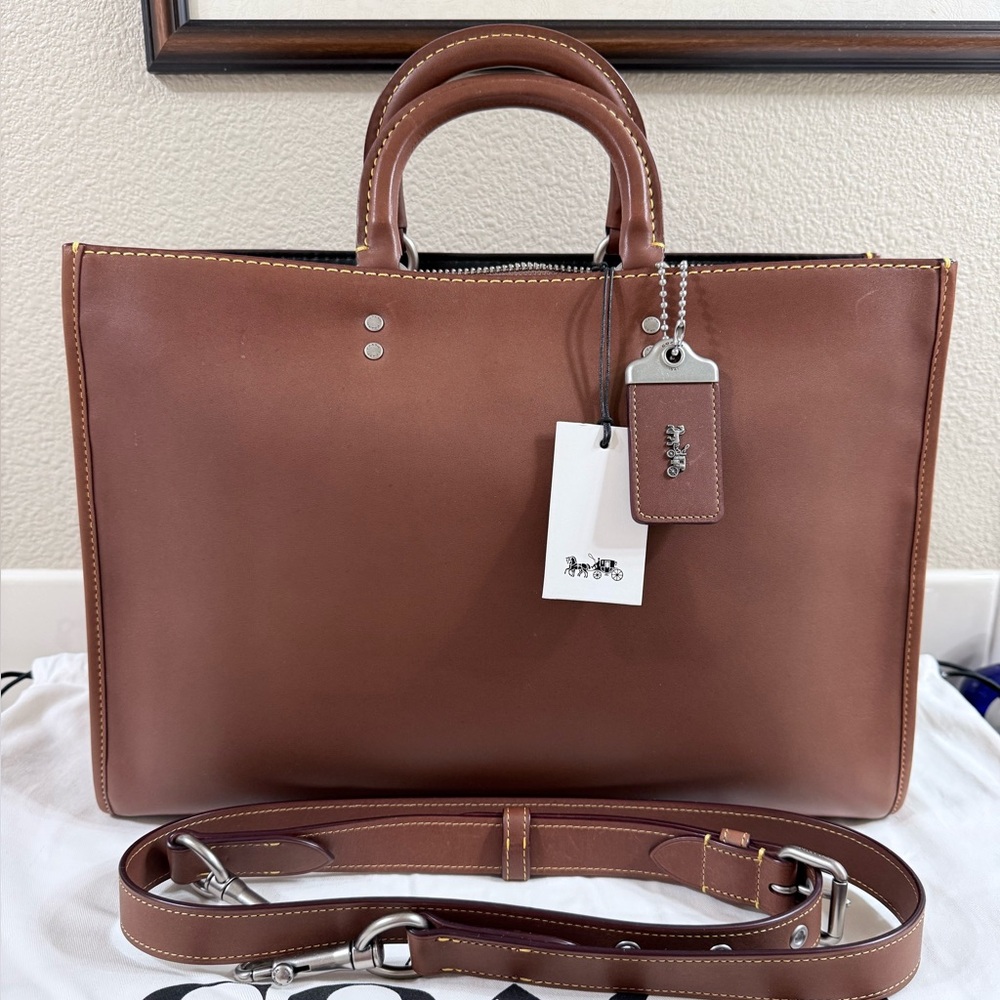 Coach 1941 Rogue Briefcase Dark Sienna Like NEW